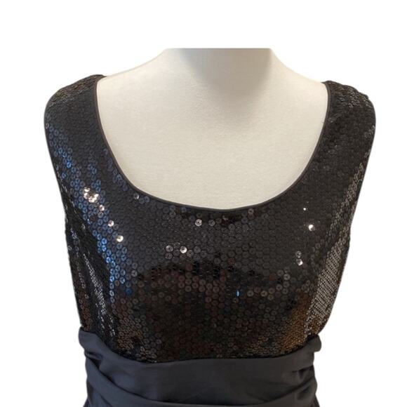 Vintage Black Cocktail Dress 16 Formal Homecoming Plus Size Dress Retro 50s - Picture 14 of 17